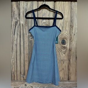 NWT Wild Fable Navy Blue Gingham Dress